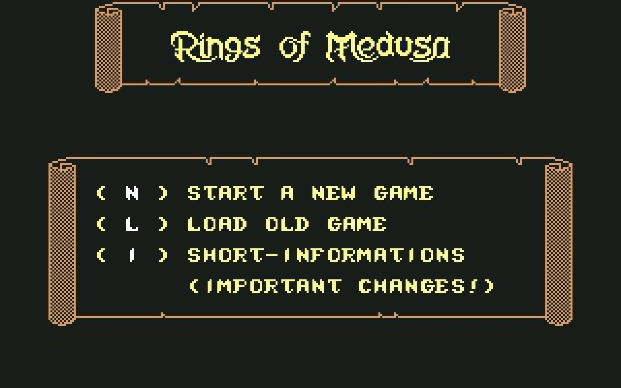 [10/02/2011] Rings of Medusa 1990 Startbildschirm
