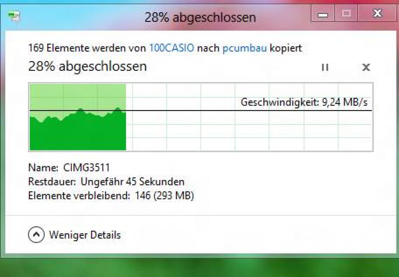 [31/08/2012] Statusinfos beim Kopieren