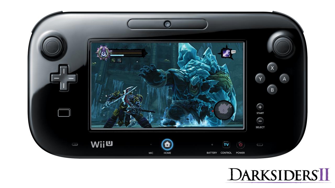 [28/09/2012] Darksiders 2 für Wii U lässt sich auch komplett auf dem winzigen Screen des Gamepads spielen - unsinnig!