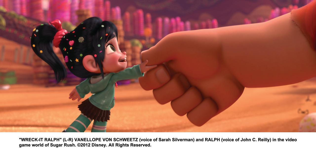 [03/12/2012] Die rotzfreche Vanellope von Schweetz wird schnell zu Ralphs Freundin.