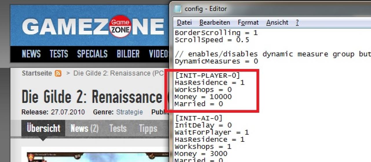 [01/05/2013] Der zu bearbeitende Ausschnitt in der config.ini des Spieles.