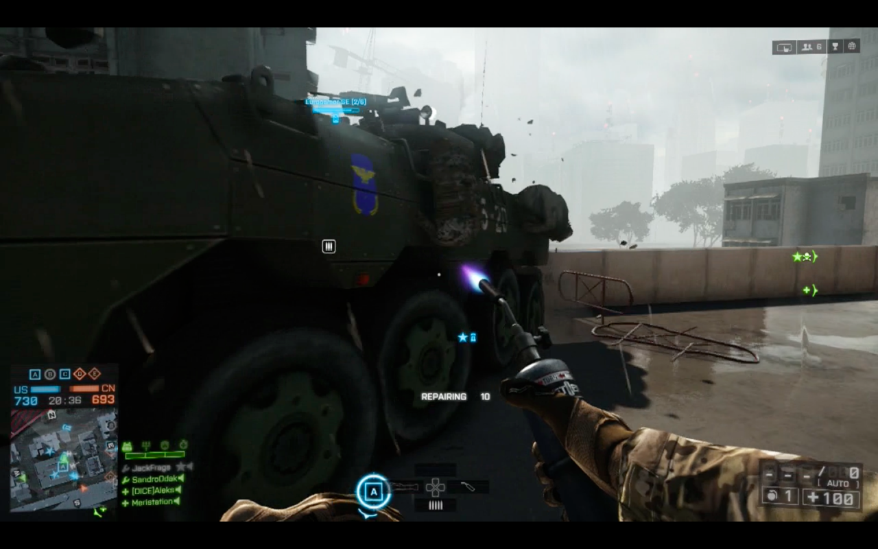 [29/10/2013] Battlefield 4 im Test: Battlefield ist ein Teamspiel. Reparieren, heilen und aufmunitionieren gehört zum Alltag dazu.
