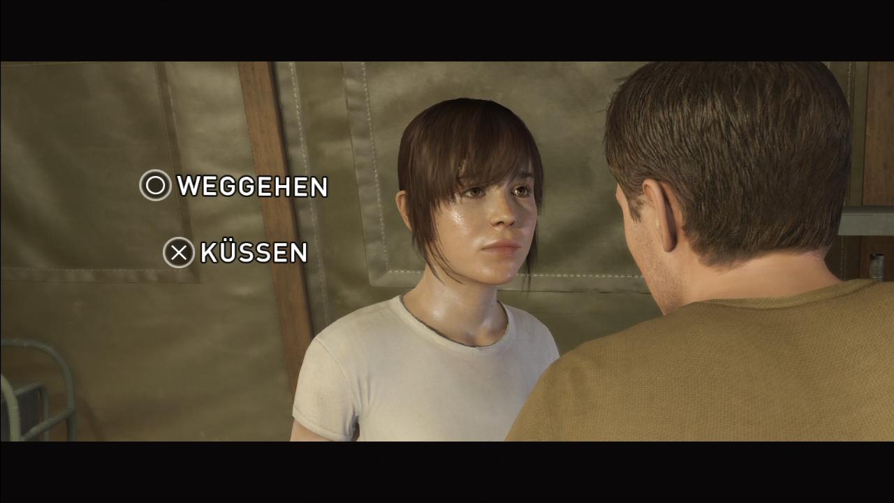 [08/10/2013] Beyond: Two Souls im Test: Romantik und Emotionen sind ein Teil von Cages Narration.
