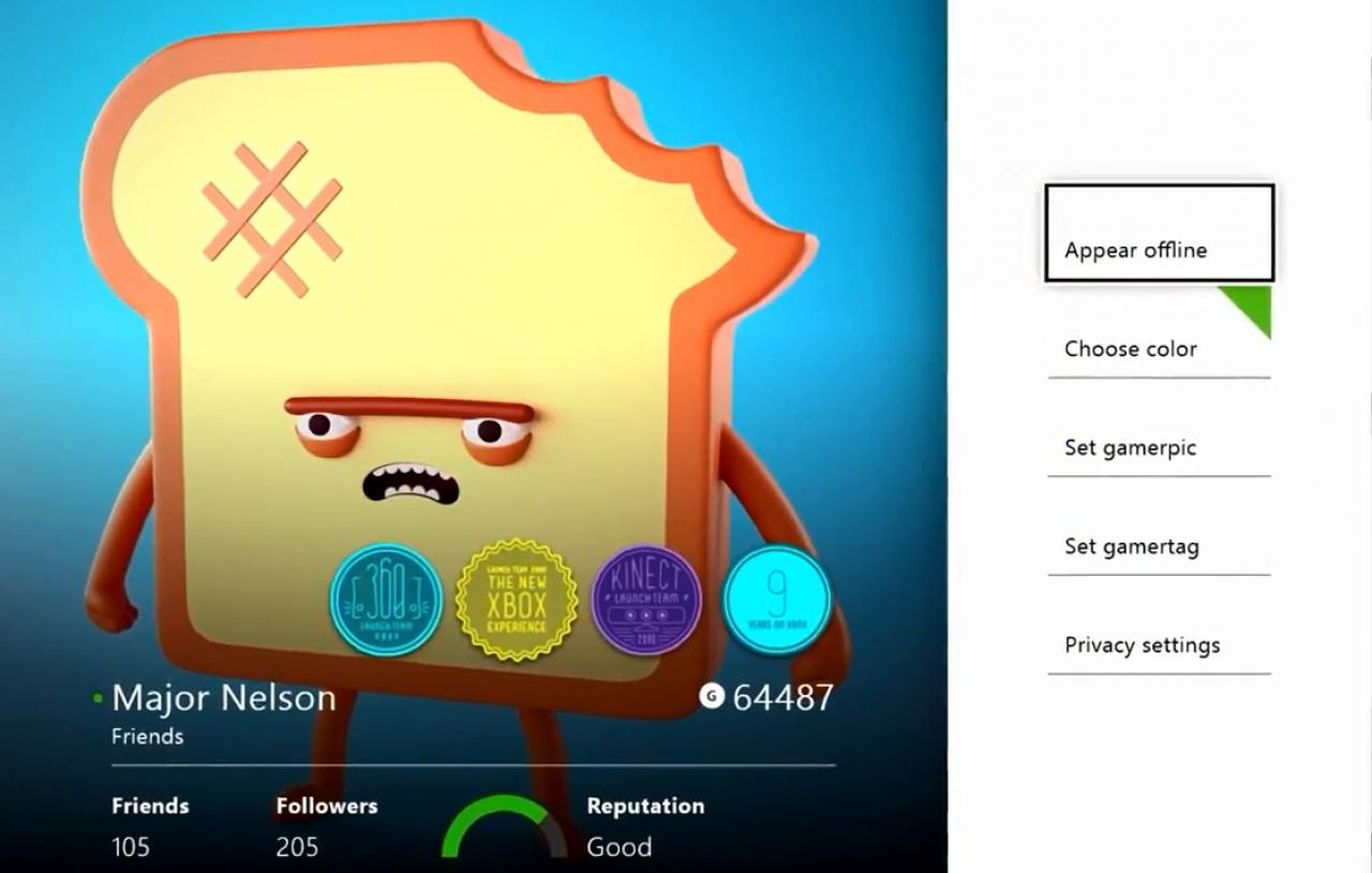 [14/10/2013] Die neue Profilansicht der Xbox One öffnet sich in einer eigenen App - so wie alle anderen Systemeigenschaften.