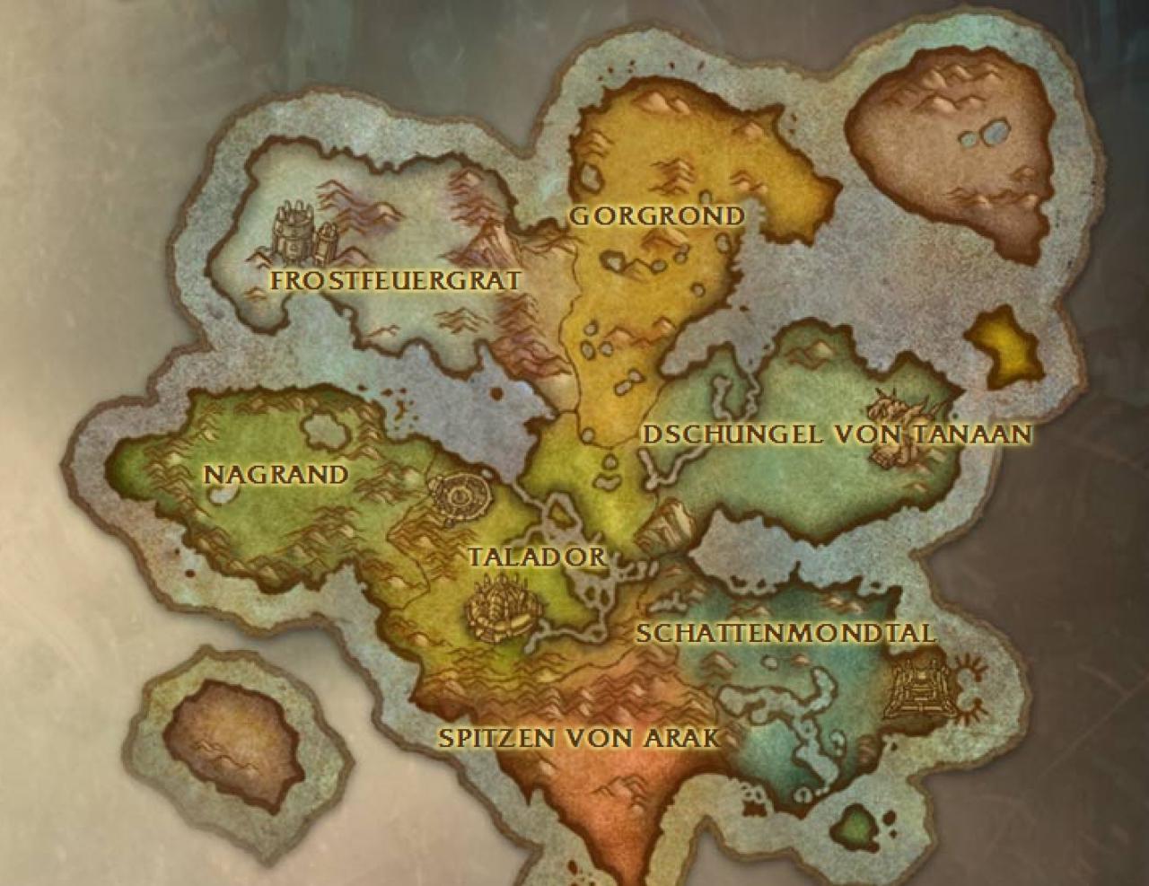 [10/11/2013] Was ist das unscheinbare Gebiet oben rechts, dass auf der TBC-Karte Nethersturm wäre? Eigentlich sollte in WoD dort Farahlon für mehr Story-Quests sorgen.