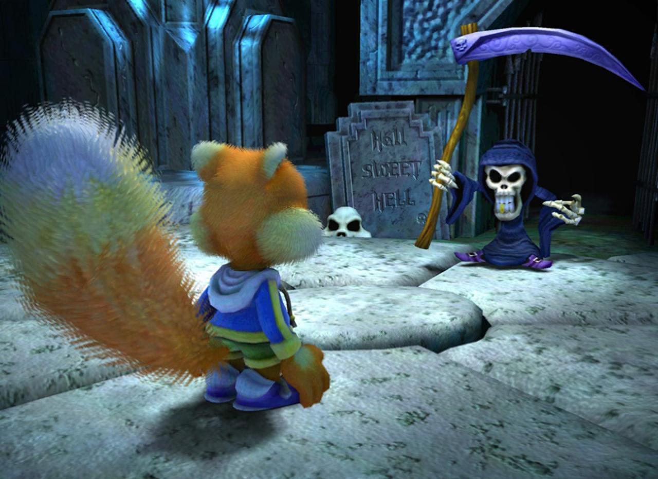 [08/11/2013] Als Eichhörnchen Conker teilt ihr in Conker's bad fur day kräftig aus.