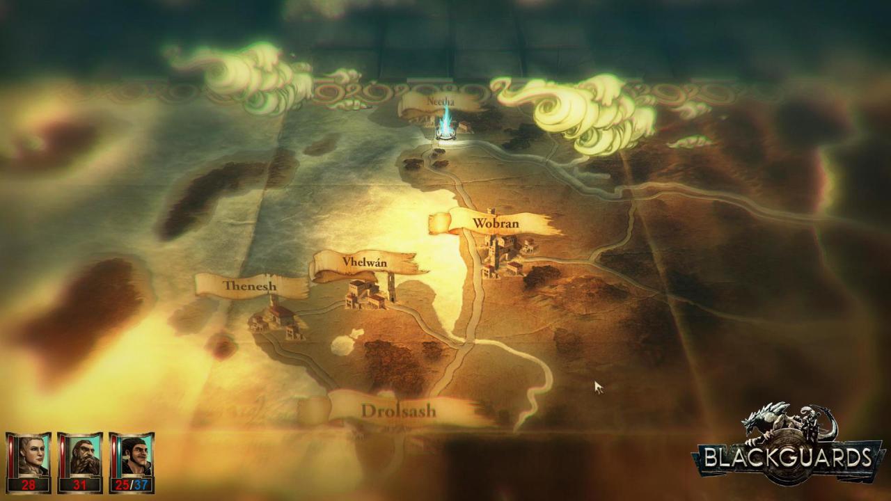 [24/02/2014] Animierte Wolken, liebevoll designte Weltkarte die ein wenig an Game of Thrones erinnert