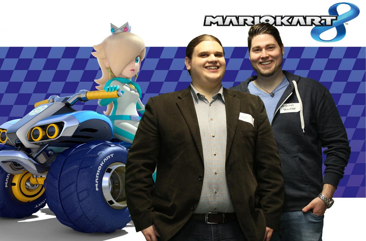[09/05/2014] Die GZ-Redakteure Sandro Odak und Michael Stadler testen Mario Kart 8 und haben sichtlich Spaß.