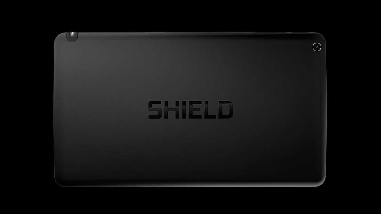 [23/07/2014] Rückseite des Shield Tablets: Viel Plastik und kratzeranfällig - aber hochwertig.