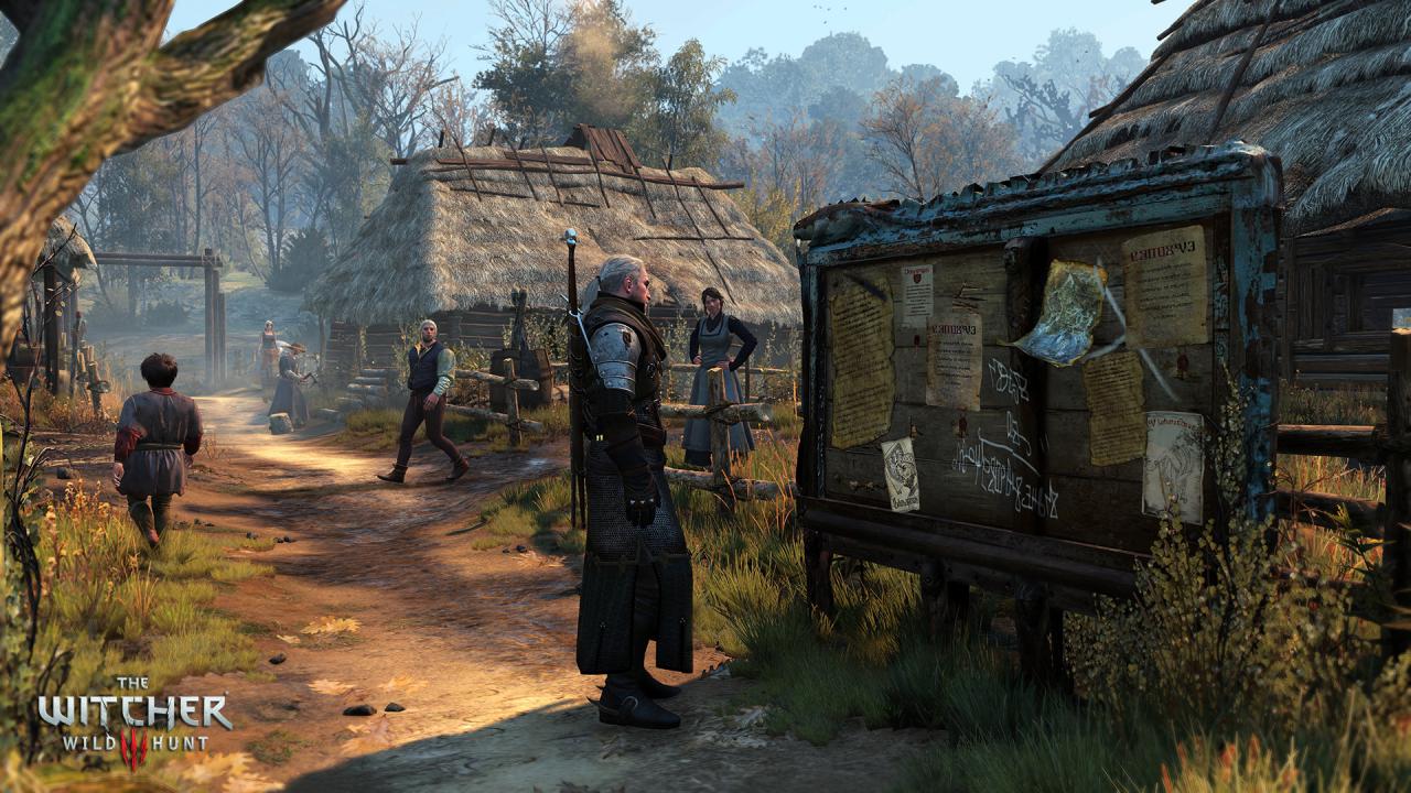 [13/02/2015] Am schwarzen Brett holt sich Geralt Aufträge ab.