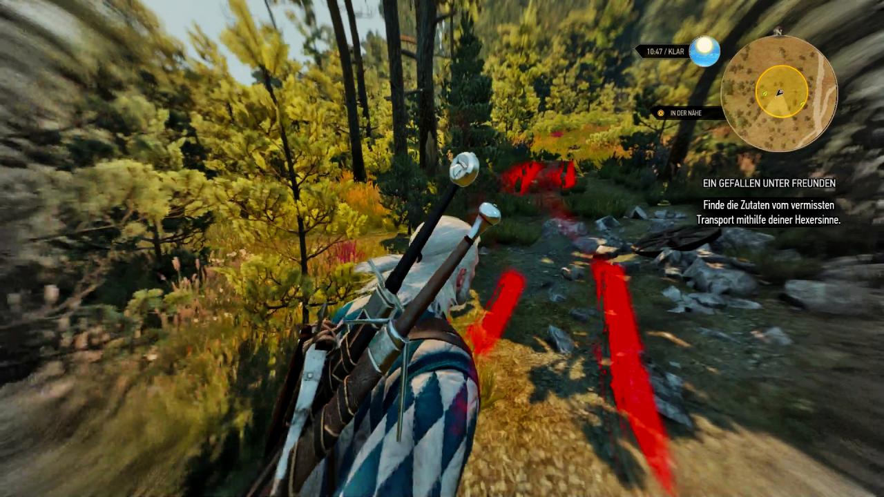 [12/05/2015] In der ersten Hälfte des Spiels ist Geralt fast schon detektivisch hinter den Spuren seiner Freunde her.