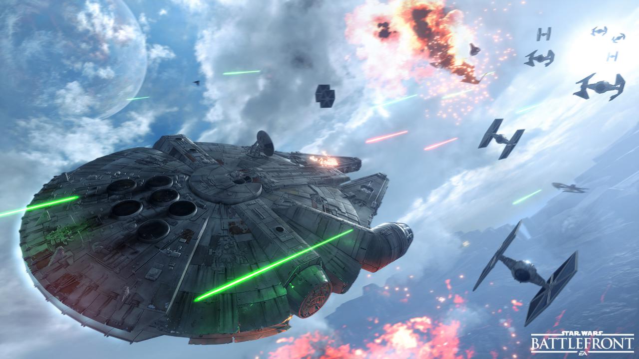 [05/08/2015] Hat man genug Punkte freigeschaltet, kann man zum Special-Gefährt wechseln: Millenium Falcon oder Tie-Interceptor.