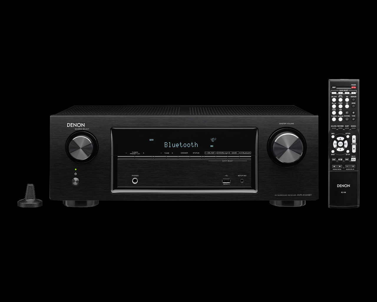 [28/10/2016] AV-Receiver für Hifi-Boxen im Surroundsetting und zum Anschluss eines PCs per HDMI (hier ein Denon AVR-X520BT)