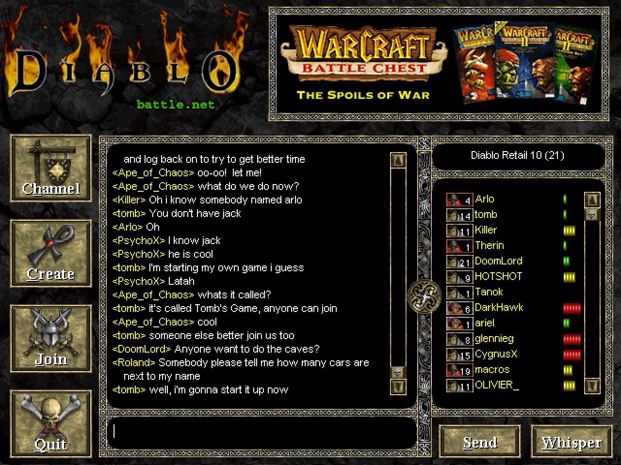 [23/12/2016] Diablo online: So schlicht sah das Battle.net-Menü noch in seinen ersten Lebensjahren aus.