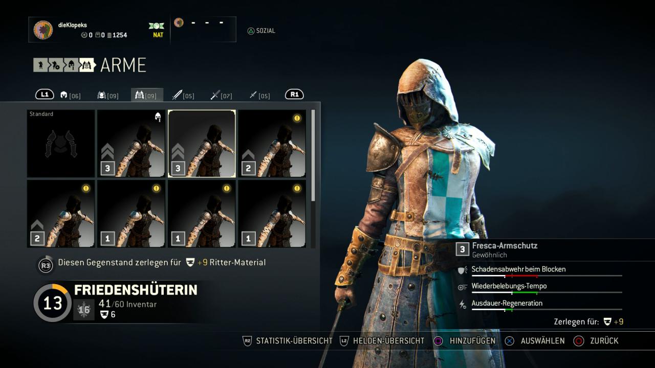 [16/02/2017] Nach jedem erfolgreichen Kampf bekommen wir zusätzliche Ausrüstungs-sowie Waffenteile . Die Teile bringen kleine Boni - aber ebenso Mali. (PS4)
