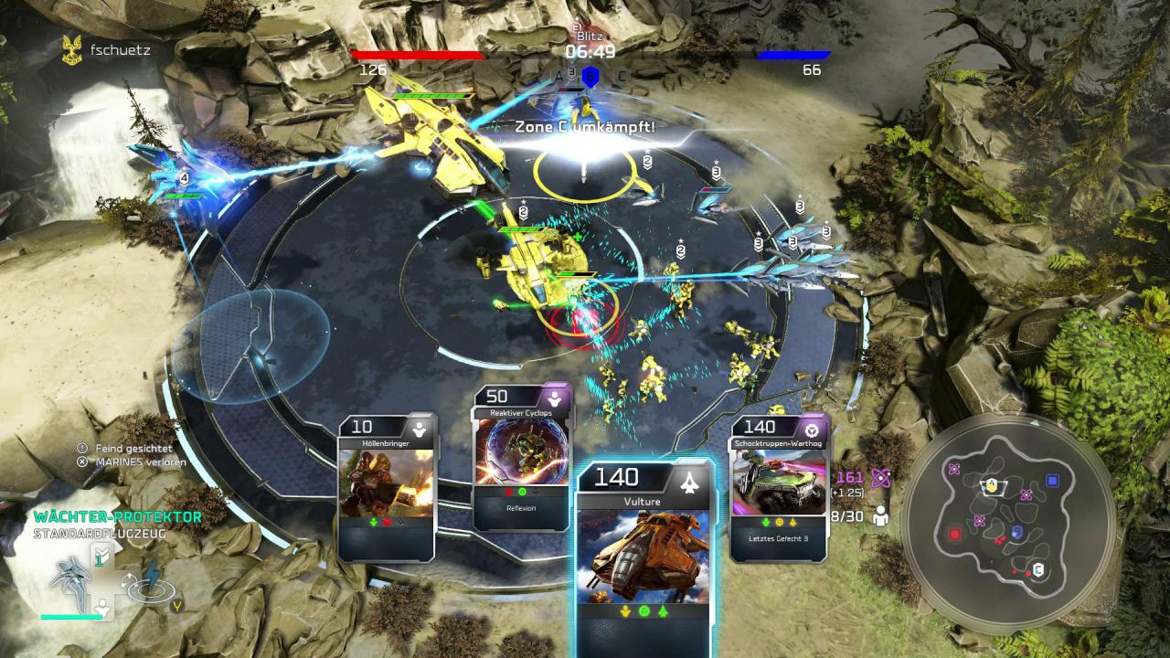 [20/02/2017] Wie in Battleforge werden Einheiten und Spezialfähigkeiten als Karten direkt auf dem Schlachtfeld ausgespielt.
