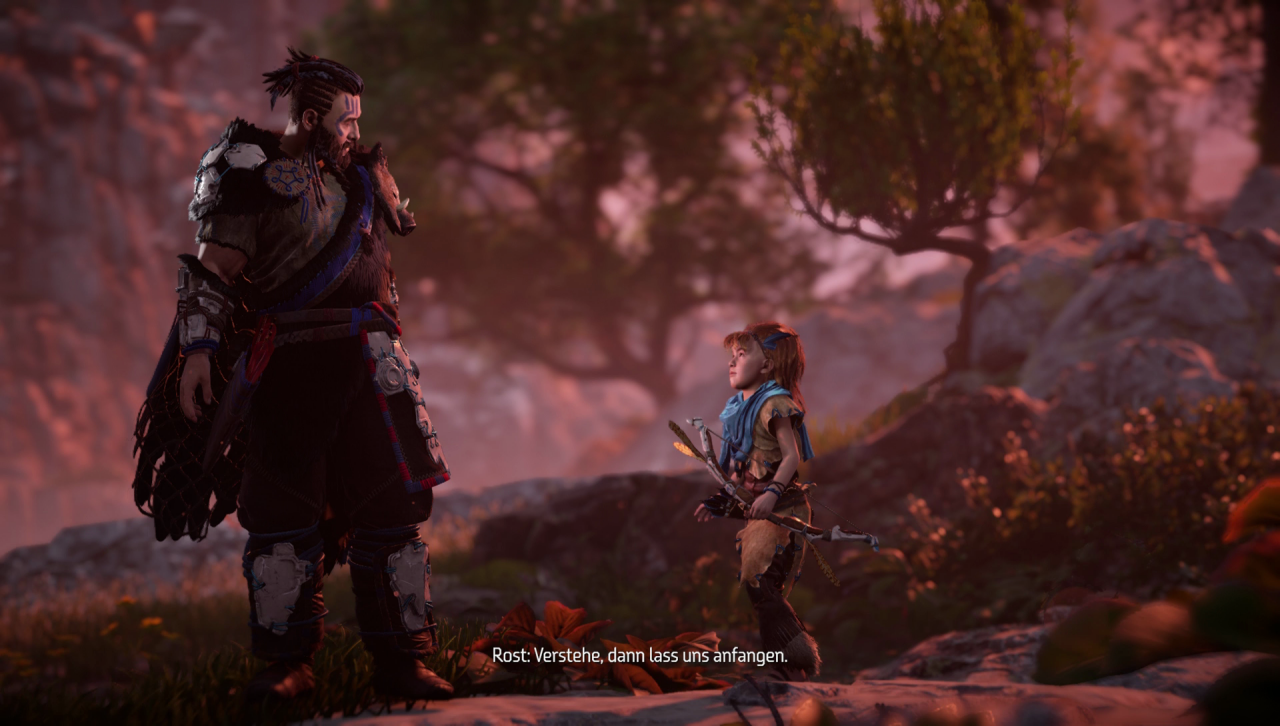 [17/02/2017] Horizon nimmt sich erfreulich viel Zeit, uns seine Figuren vorzustellen. Der Anfang mit der kleinen Aloy bindet einen direkt an den Charakter.