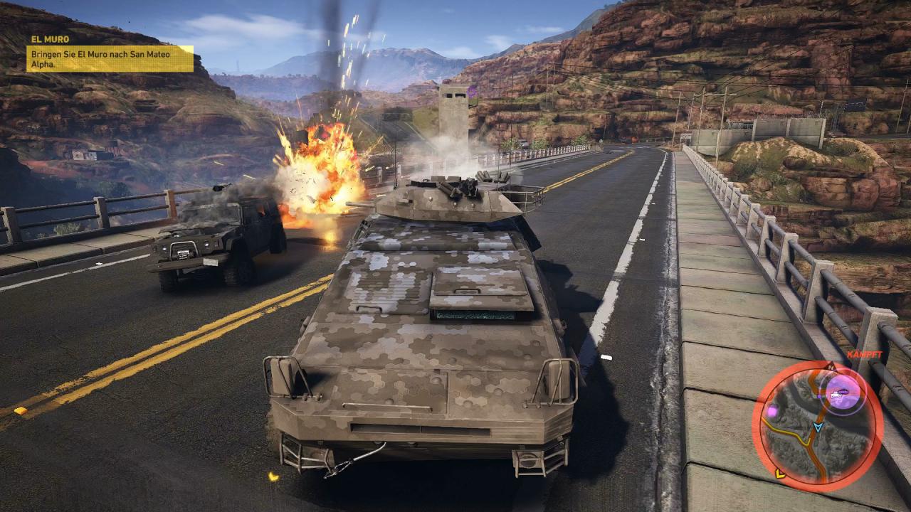 [06/03/2017] Dicker geht's nicht: Mit dem Schützenpanzer räumt ihr im Straßenverkehr so richtig auf.