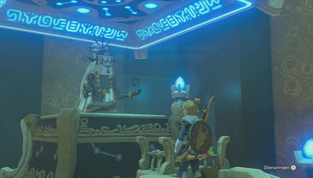 Link im Shiekah-Schrein erhält seine Belohnung.