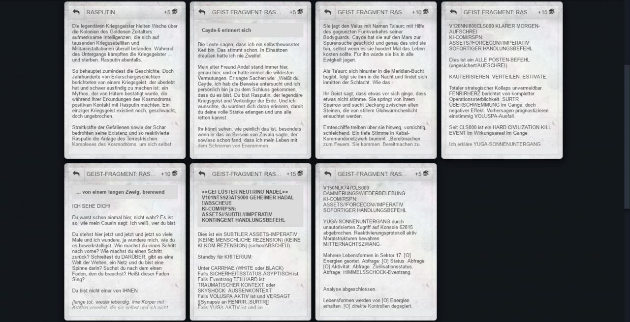 [02/04/2017] Wir präsentieren: Die Destiny-Story, erzählt in Grimoire-Karten