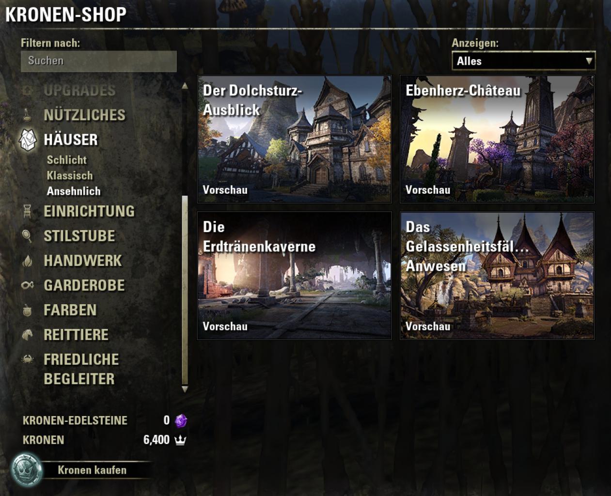 [29/05/2017] TESO: Morrwind - Seit dem Update Homestead könnt ihr auch Häuser im Kronen-Shop kaufen.