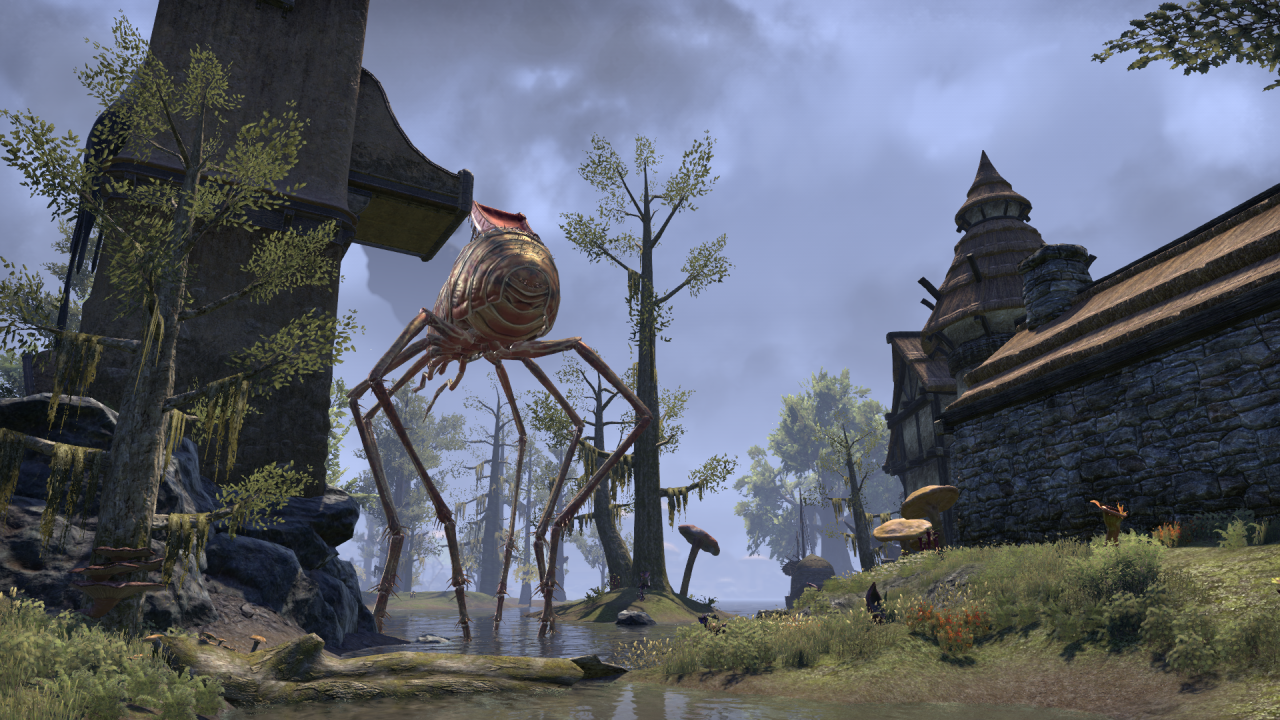 [29/05/2017] TESO Morrowind: Die riesigen, insektenartigen Schlickschreiter dürften Kenner von The Elder Scrolls 3 noch kennen. Dort, wie auch im neuen Morrowind, dienen die friedlichen Tiere als Transportsystem.