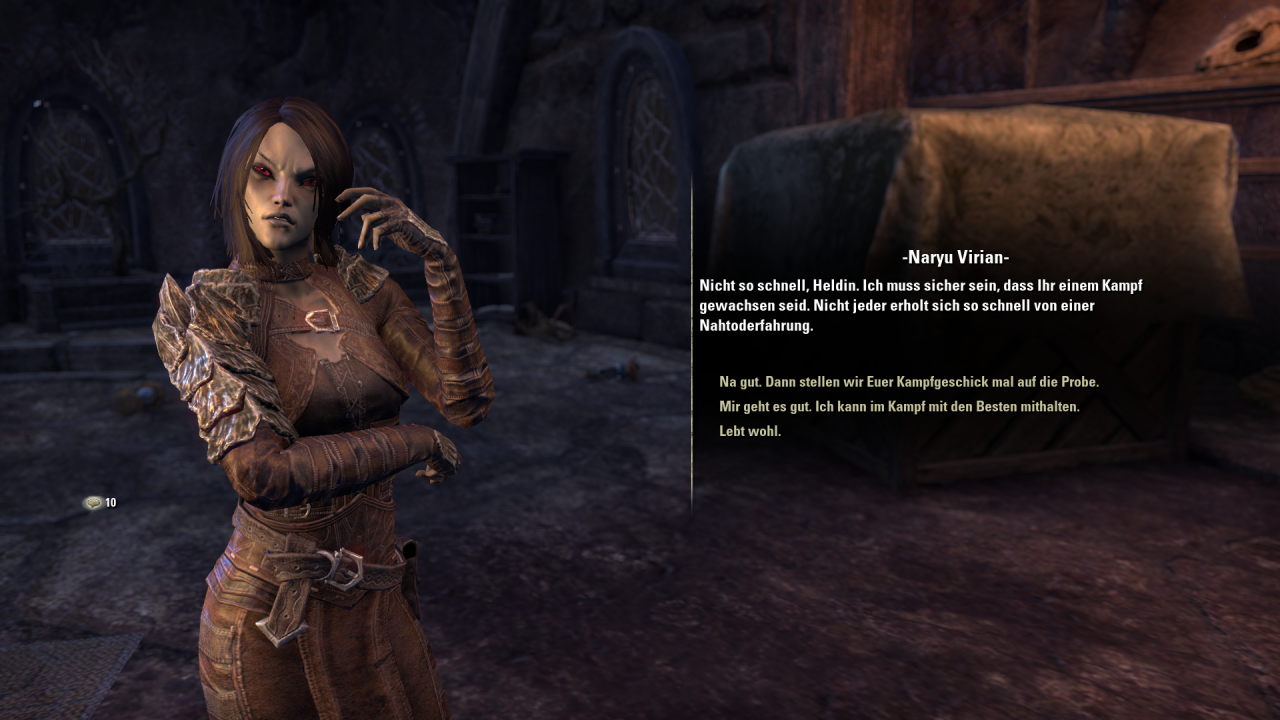 [29/05/2017] TESO Morrowind: Welche Pläne Naryu Virian verfolgt, wissen wir noch nicht. Immerhin steht sie uns mit Rat und Tat im Tutorial zur Seite.