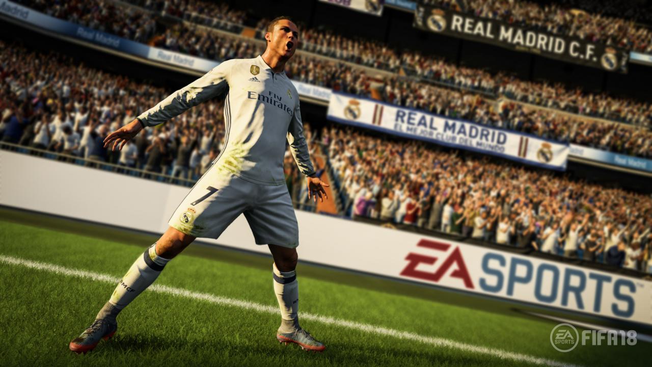 Star-Kicker Ronaldo in der Fußball-Simulation FIFA 18.