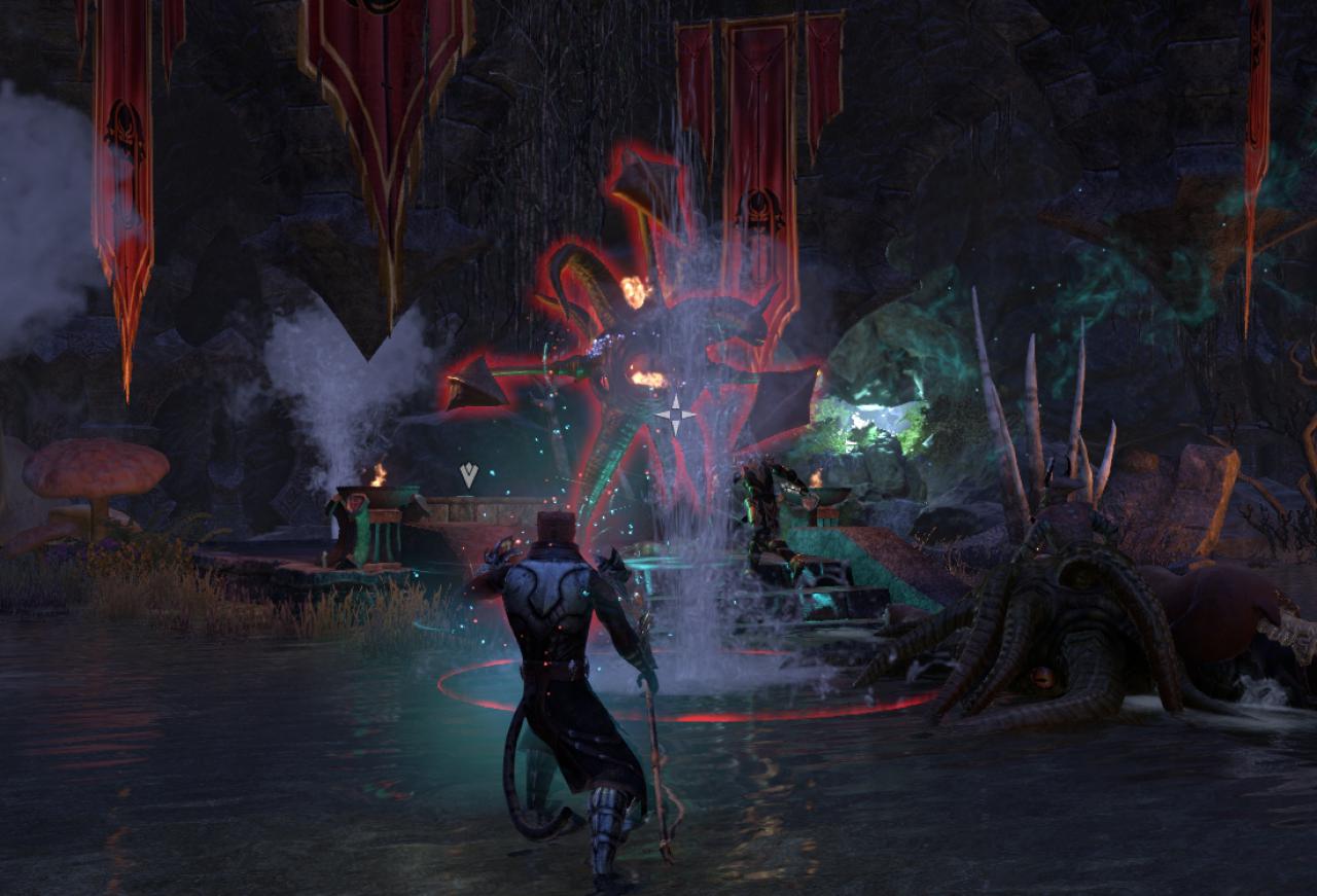 [02/06/2017] TESO: Morrowind - Aus roten Flächen solltet ihr stets sofort rauslaufen.