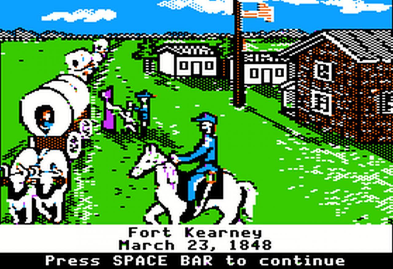 [18/07/2017] Oregon Trail, eines der ersten Computerspiele mit historischem Szenario.