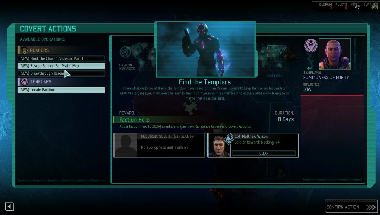 [11/07/2017] Für Rebellenoperationen stellt ihr eigene Soldaten zur Verfügung, die dann einige Ingame-Tage lang nicht auf Einsätze gehen können.