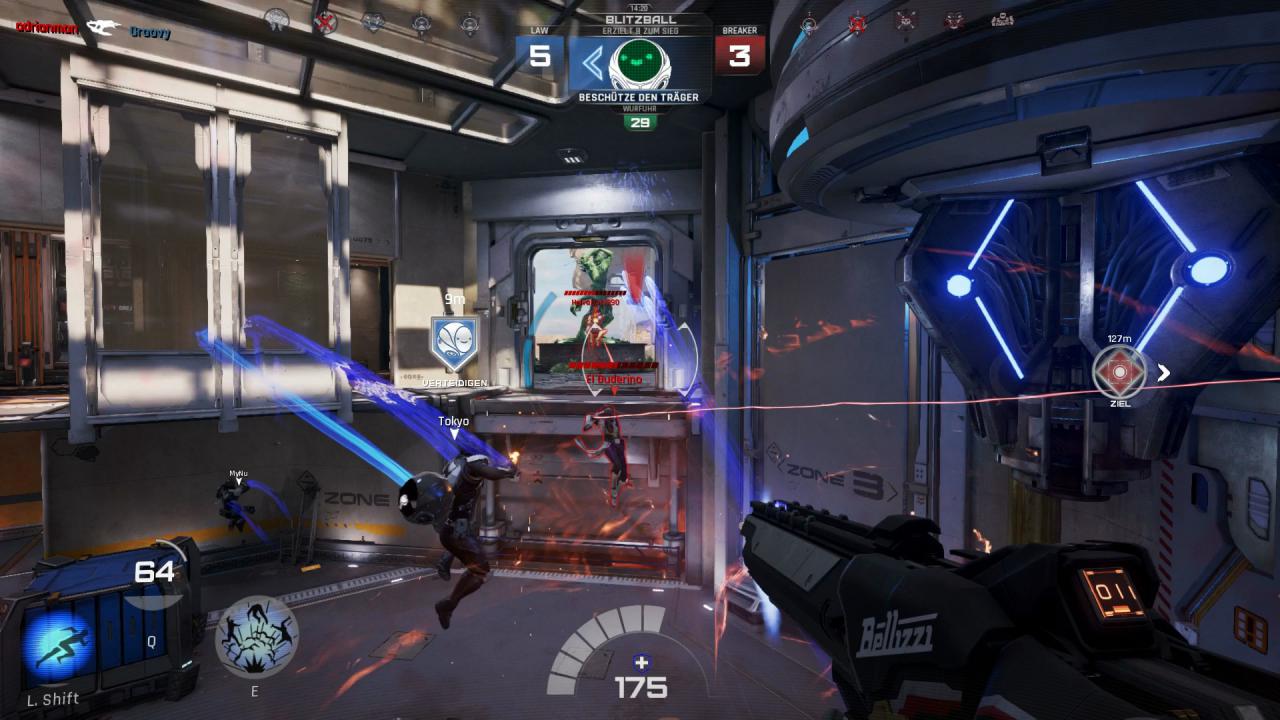 [11/08/2017] Wer gerade keine Lust auf Blitzball hat und lieber einen anderen Modus spielen will, hat Pech gehabt: Lawbreakers bietet nur ein allgemeines Matchmaking ohne Playlists.