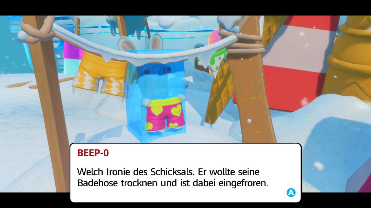 [31/08/2017] Am Wegesrand gibt's in Mario + Rabbids: Kingdom Battle immer wieder kleine Szenen zum Anschauen. Die sind mal mehr, mal weniger lustig.