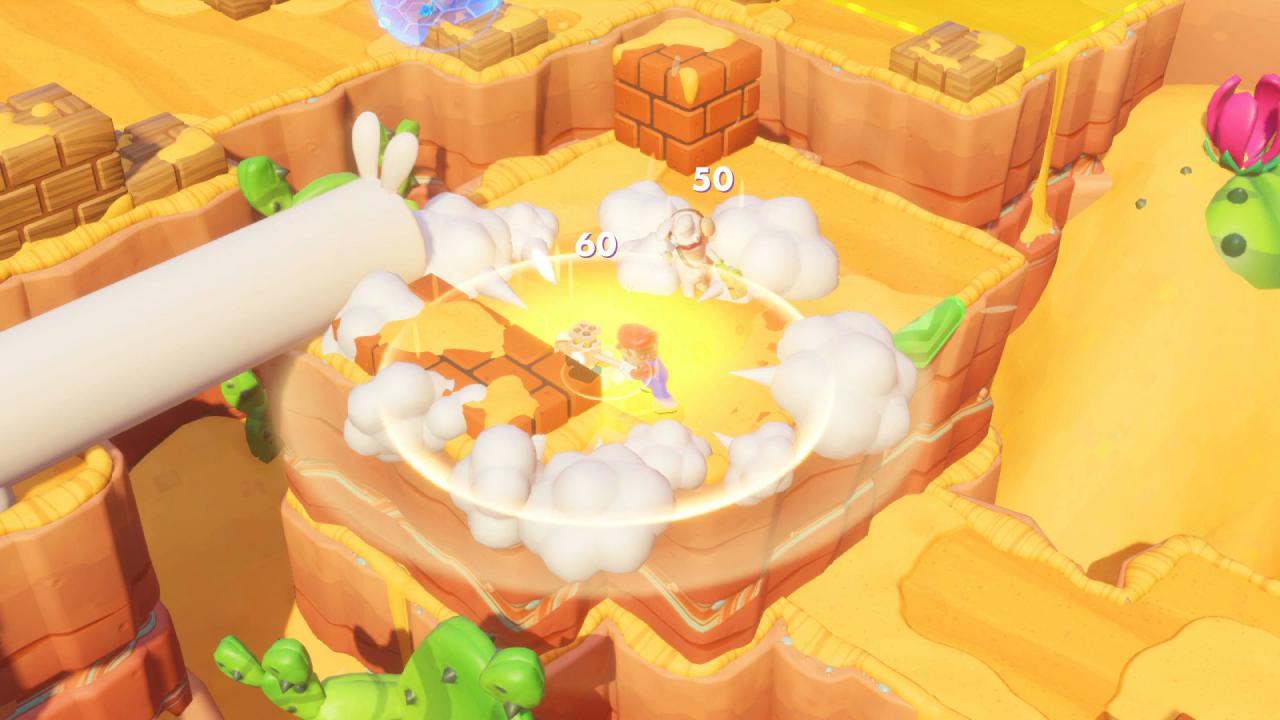[31/08/2017] Mario + Rabbids: Kingdom Battle enthält neben Schießeisen auch Sekundärwaffen wie Granaten oder Hämmer für den Nahkampf.