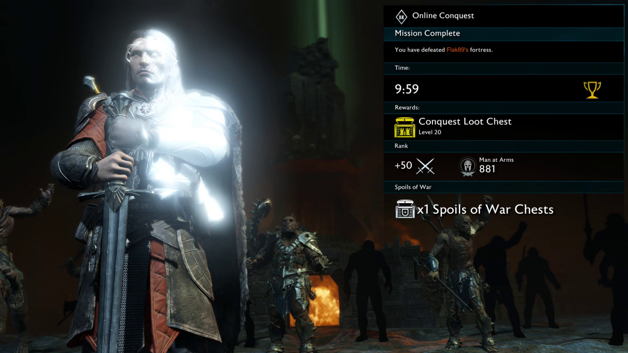 [06/08/2017] Mittelerde: Schatten des Krieges - Das Belohnungssystem motiviert stets zu neuen Bestleistungen im Online-Conquest.