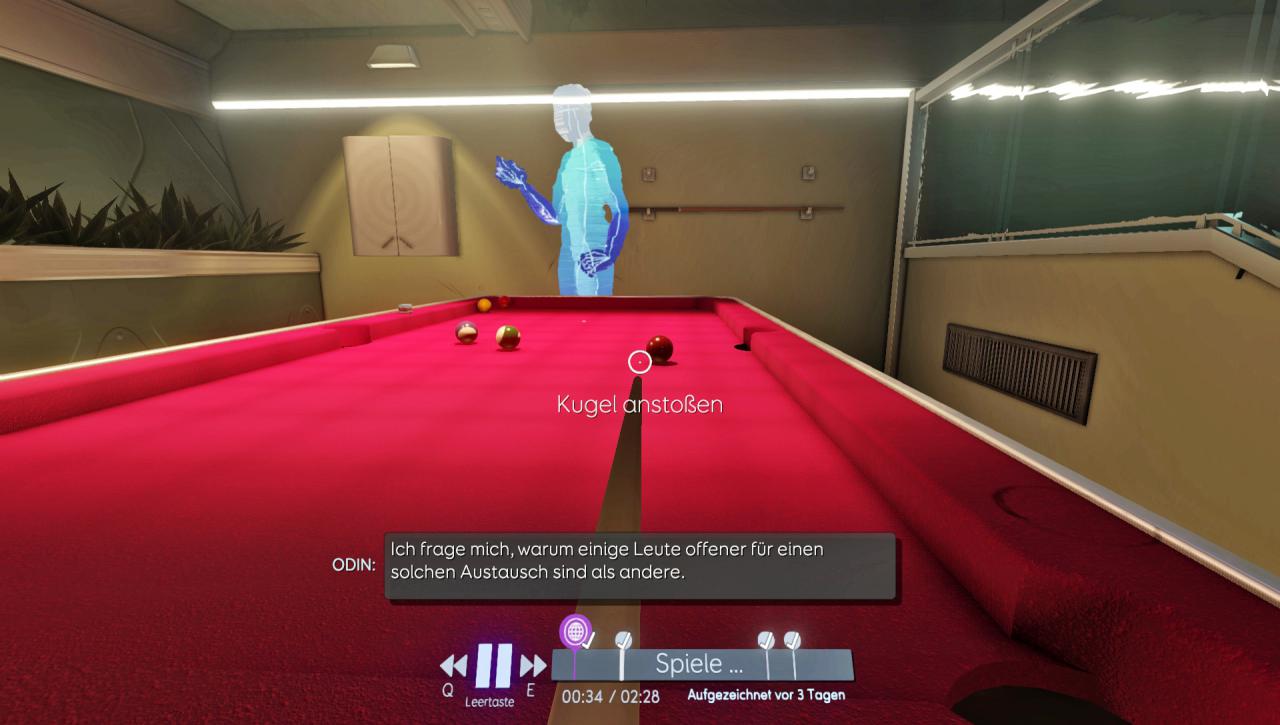 [02/08/2017] Ein paar eingestreute Ideen wie die Möglichkeit, ein Billard-Spiel zu absolvieren, sorgen für nette Zerstreuung.