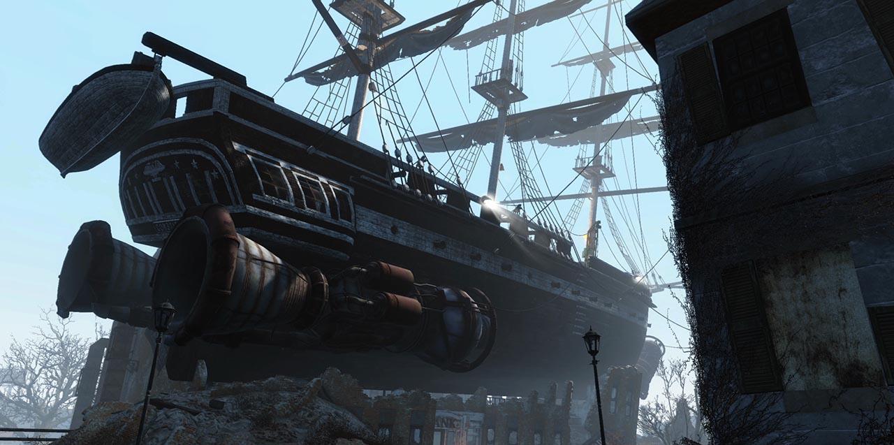 [28/09/2017] Spektakuläre Kulissen wie Diamond City oder das Schiff USS Constitution gibt’s nicht erst seit Fallout 4. In Fallout 2 stößt man in den Überresten von San Francisco auf ein Raumschiff, das die Sekte der Hubologen zu reparieren versucht, um von der Erde zu fliehen. Bunkerstadt wird wiederum von einem epochalen Rathaus überragt.