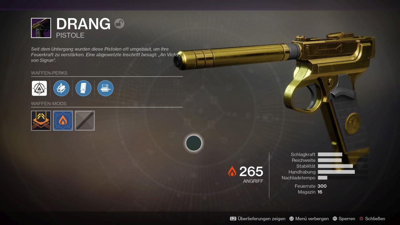 [11/09/2017] Drang: Die legendäre Pistole könnt ihr euch in Destiny 2 über eine Quest erspielen. (2)
