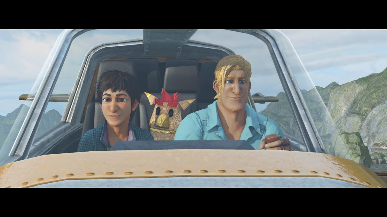 [04/09/2017] Knack (Mitte in seiner Miniform) mit seinen Abenteurer-Kollegen Lukas (l.) und dessen Onkel Ryder. Alle waren schon beim ersten Teil dabei.&nbsp;