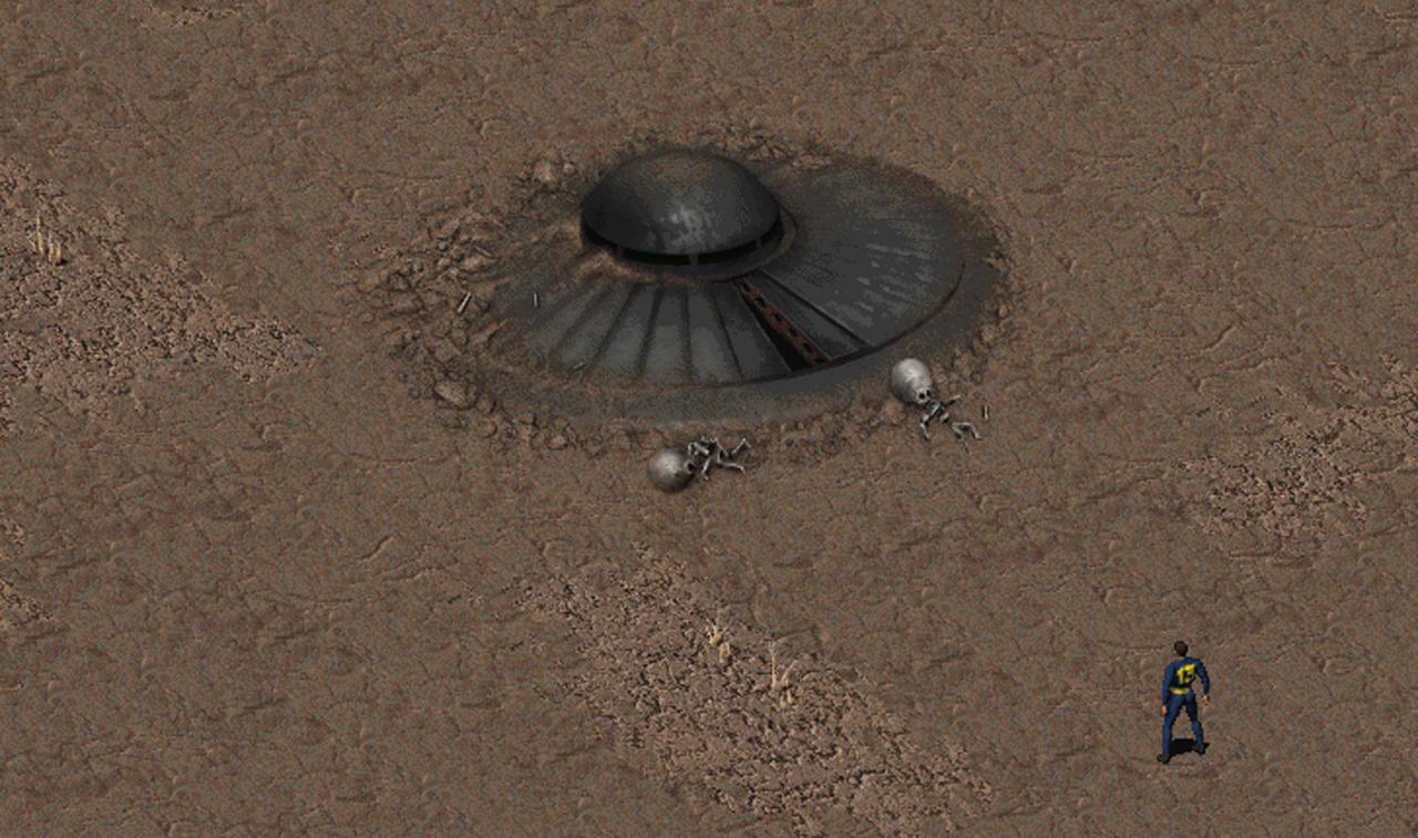 [28/09/2017] Etwas Besonderes waren vor allem die Zufallsbegegnungen in Fallout und Fallout 2. Mit Glück – ja, es kommt auf diesen Wert an – stoppt das Spiel bei der Reise über die Übersichtskarte an einem abgestürzten UFO, einem Shuttle der Sternenflotte aus Star Trek oder einem Café mit Bunkerbewohnern, die es nicht ins Spiel schafften.