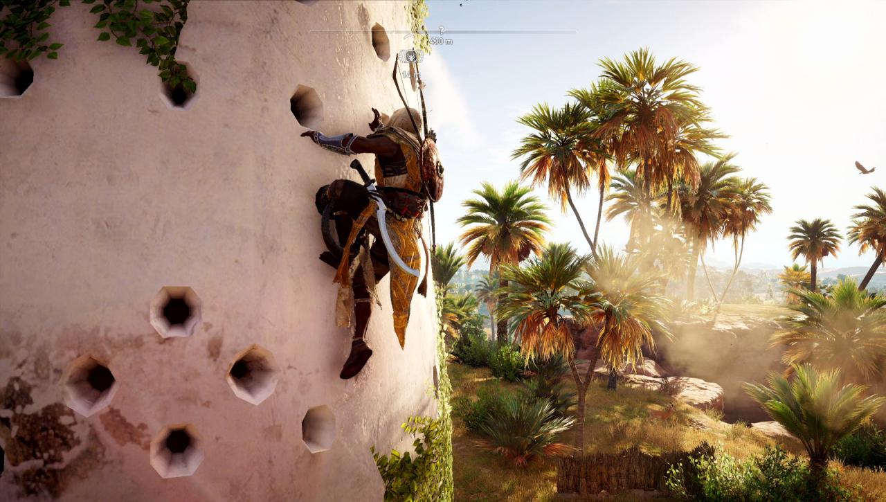 [26/10/2017] Klettern ist auch in Assassin's Creed Origins ein wichtiger Bestandteil des Spiels, vor allem wenn ihr Aussichtspunkte freischalten wollt.