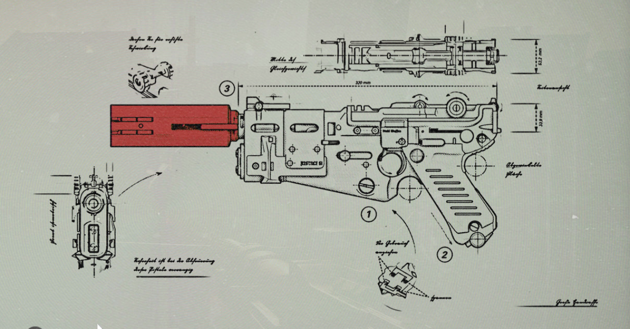[04/10/2017] Wolfenstein 2: The New Colossus - Upgrade-Schema für die Pistole
