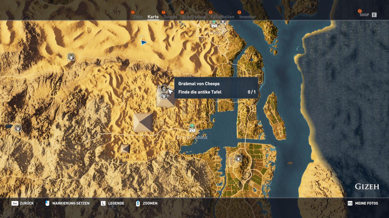 [07/11/2017] Assassin's Creed Origins-Komplettlösung: Alle Gräber-Locations im Gebiet 