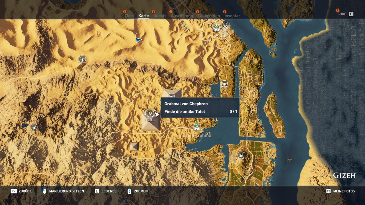 [07/11/2017] Assassin's Creed Origins-Komplettlösung: Alle Gräber-Locations im Gebiet 