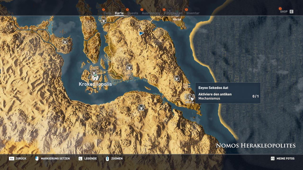 [07/11/2017] Assassin's Creed Origins-Komplettlösung: Alle Gräber-Locations im Gebiet 