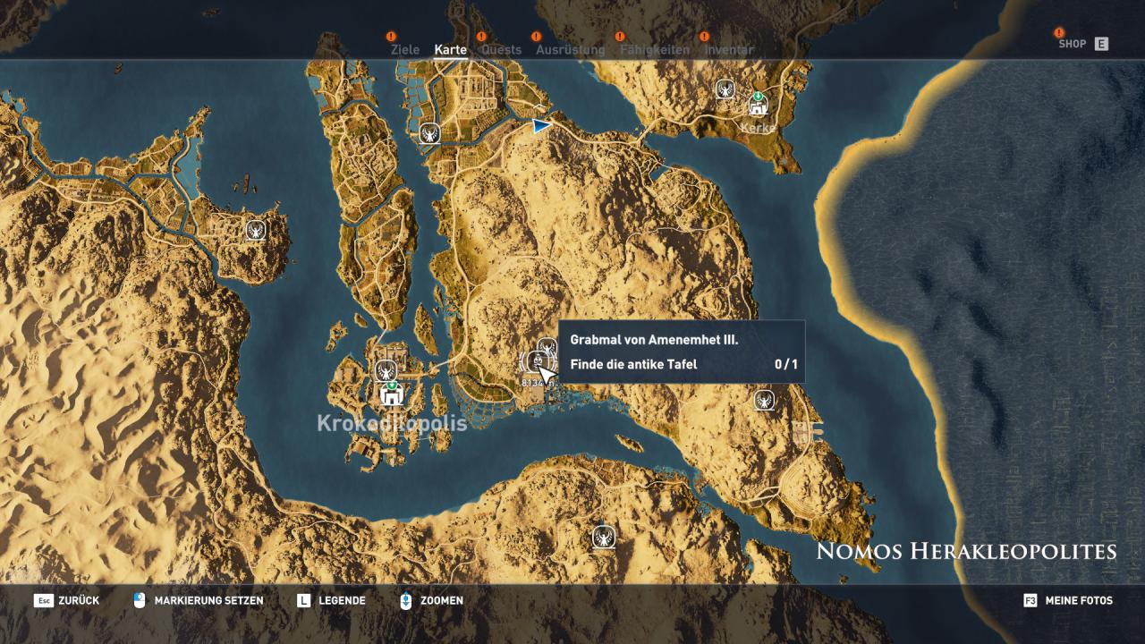 [07/11/2017] Assassin's Creed Origins-Komplettlösung: Alle Gräber-Locations im Gebiet 