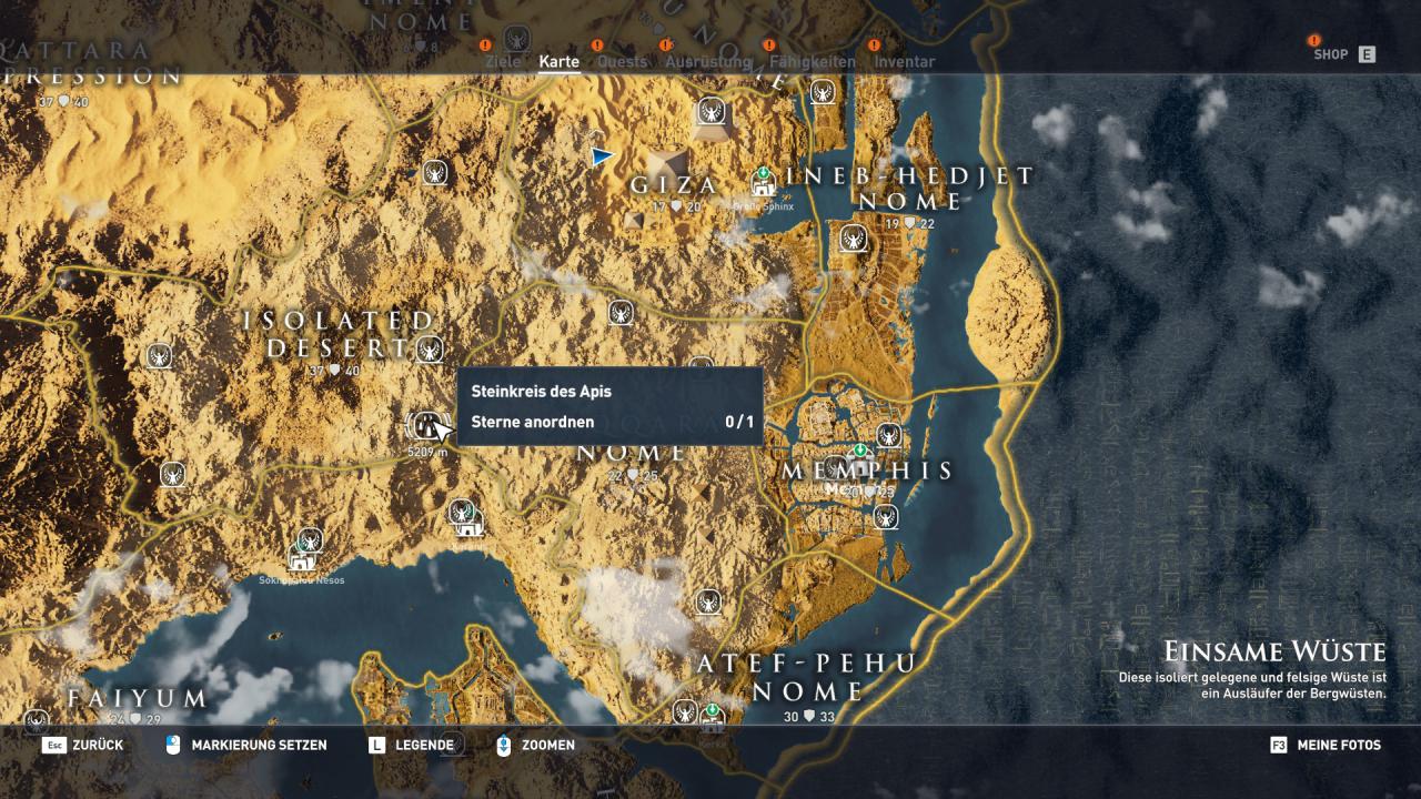 [07/11/2017] Assassin's Creed Origins-Komplettlösung: Alle Stone-Circle-Locations - Steinkreis des Apis