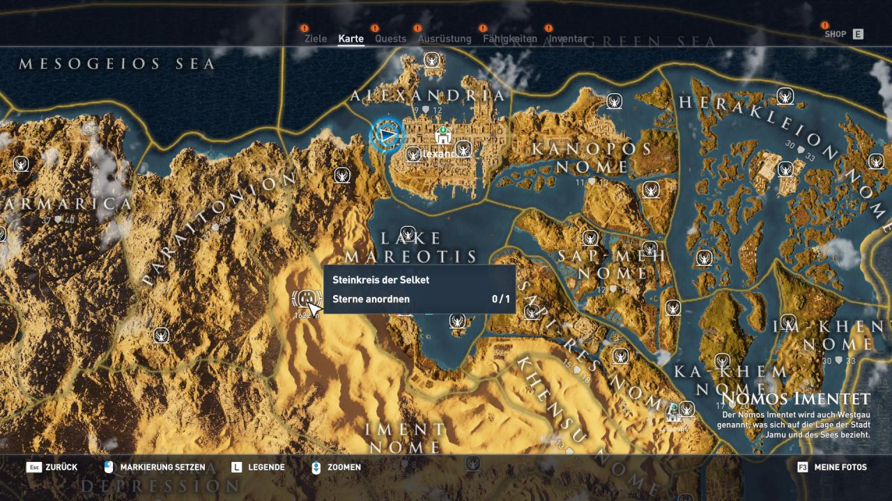 [07/11/2017] Assassin's Creed Origins-Komplettlösung: Alle Stone-Circle-Locations - Steinkreis des Selket