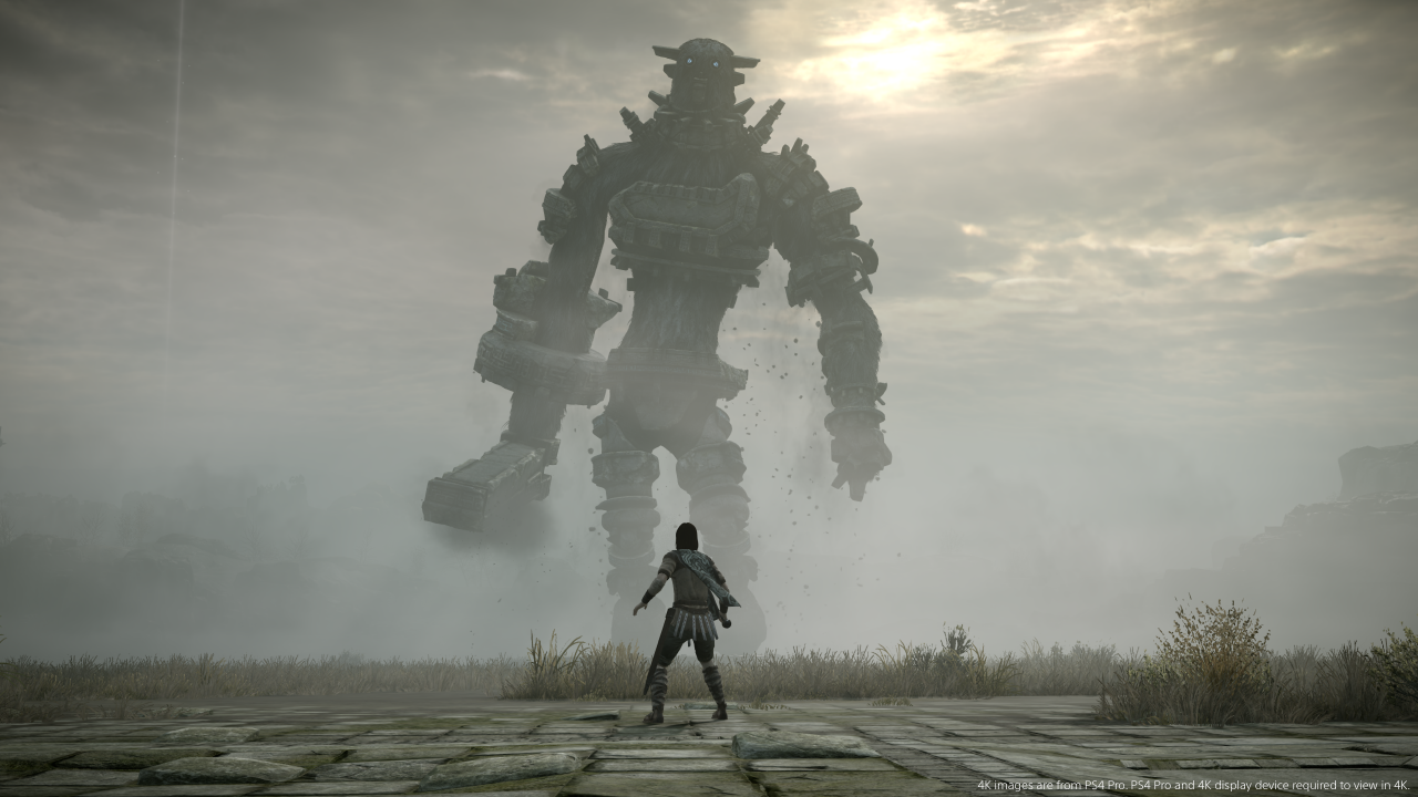Kampfszene aus Shadow of the Colossus.