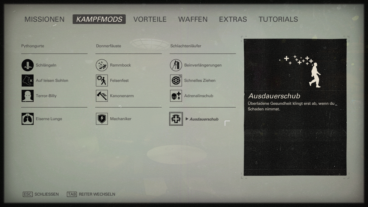 [08/11/2017] Wolfenstein 2: The New Colossus Schnappt euch alle drei verfügbaren Kampfmods und erweitert damit eure Spielmöglichkeiten.